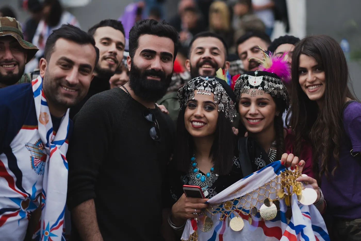 Mitglieder der assyrischen Gemeinschaft feiern Akitu am 1. April 2019 in Nohadra, auch Duhok genannt, im Irak.